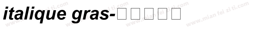 italique gras字体转换